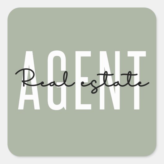 Real Estate Agent | Giften voor Realtor Vierkante Sticker (Voorkant)