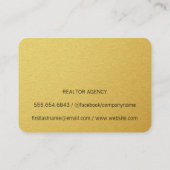 Real Estate Agent Gold Elite Visitekaartje (Achterkant)