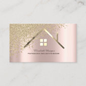Real Estate Agent Gold House Diamonds Visitekaartje (Voorkant)