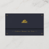 Real Estate Agent | Grafisch Gouden Huis Visitekaartje (Achterkant)