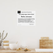 Real Estate Agent Hall of Fame Certificate Poster (Keuken)