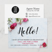 Real Estate Agent HALLO CARD Aankondigingskaart (Voorkant / Achterkant)