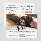 Real Estate Agent HALLO CARD Aankondigingskaart (Voorkant / Achterkant)