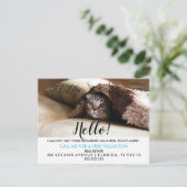 Real Estate Agent HALLO CARD Aankondigingskaart (Staand voorkant)