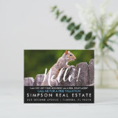 Real Estate Agent HALLO CARD Aankondigingskaart (Staand voorkant)