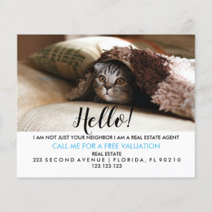 Real Estate Agent HALLO CARD cat Flyer
