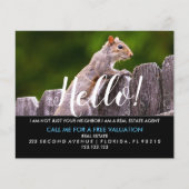 Real Estate Agent HALLO CARD Squirrel Flyer (Voorkant)