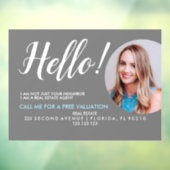 Real Estate Agent HALLO CARD-winkelbord Raamsticker (Vel 3)