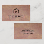 Real Estate Agent | Homepictogram |  achtergrond Visitekaartje (Voorkant / Achterkant)