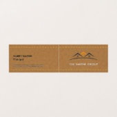 Real Estate Agent | Homes | Gesitteerd leder Visitekaartje (Buitenkant ongevouwen)