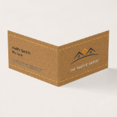 Real Estate Agent | Homes | Gesitteerd leder Visitekaartje (Buitenkant)