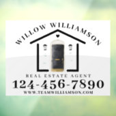 Real Estate Agent House en Black Waterverf Deuren Raamsticker (Vel 3)