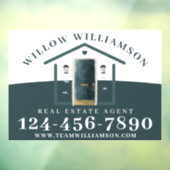 Real Estate Agent House en Green Waterverf Deuren Raamsticker (Vel 3)