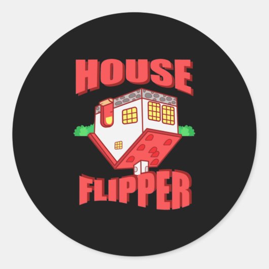 Real Estate Agent House Flipper Ronde Sticker (Voorkant)