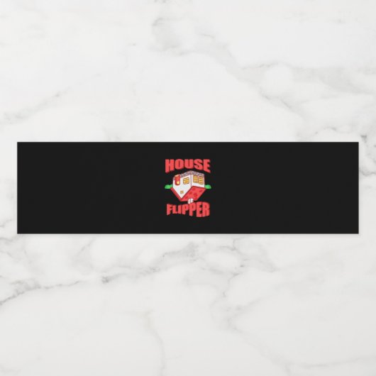 Real Estate Agent House Flipper Waterfles Etiket (Enkel label)