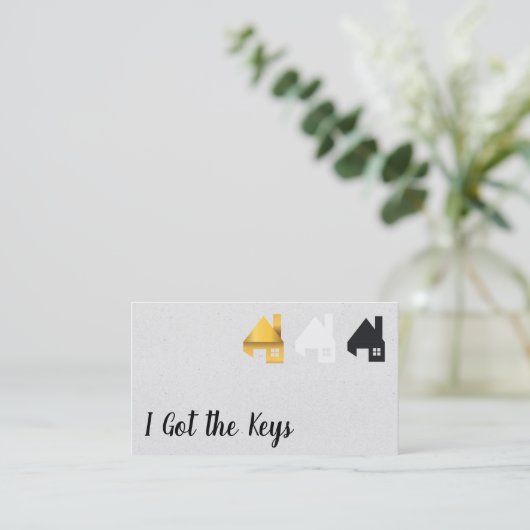 Real Estate Agent/House Logos Visitekaartje (Staand voorkant)