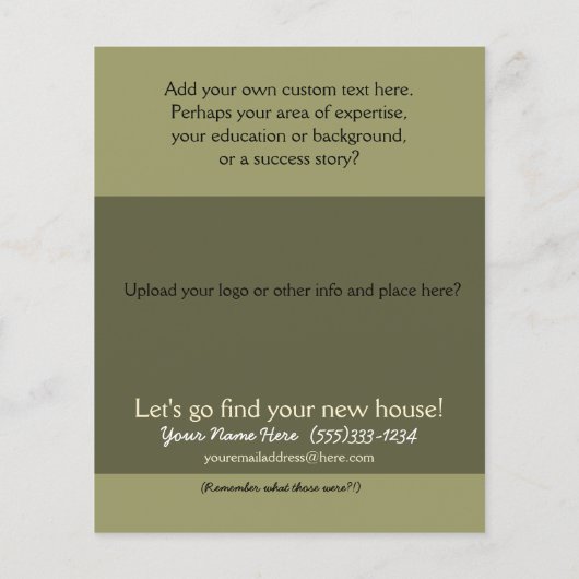 Real Estate Agent House Sales flyer (Achterkant)