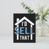 Real Estate Agent Humor Funny Property Broker Briefkaart (Staand voorkant)