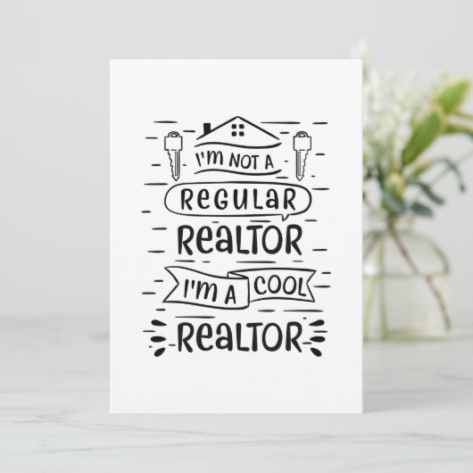 Real Estate Agent Kaart (Staand voorkant)