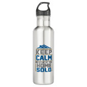 Real Estate Agent Keep Calm Gag Waterfles (Voorkant)