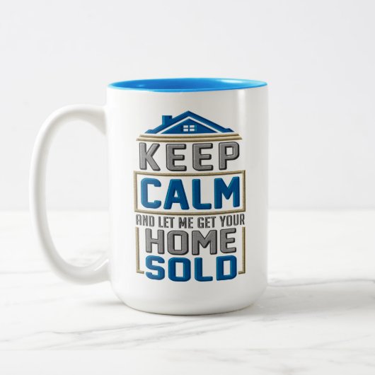 Real Estate Agent Keep Calm Home Verkocht Tweekleurige Koffiemok (Links)