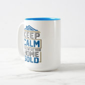 Real Estate Agent Keep Calm Home Verkocht Tweekleurige Koffiemok (Voorkant links)