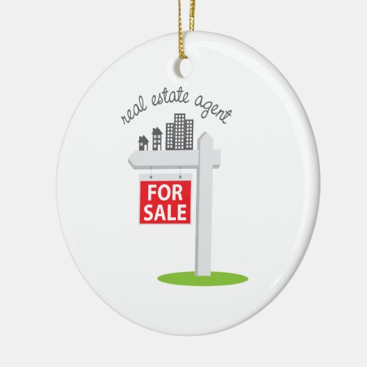 Real Estate Agent Keramisch Ornament (Links)