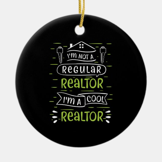 Real Estate Agent Keramisch Ornament (Voorkant)