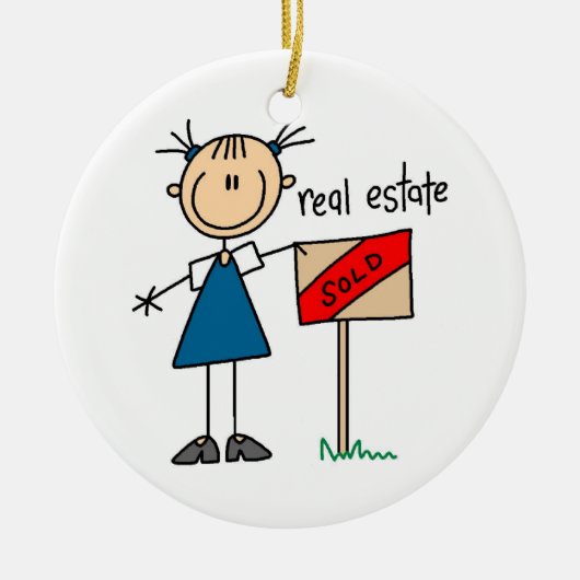 Real Estate Agent Keramisch Ornament (Voorkant)