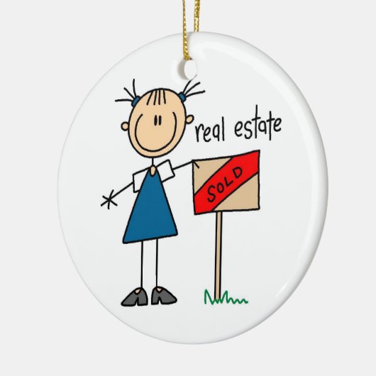 Real Estate Agent Keramisch Ornament (Links)