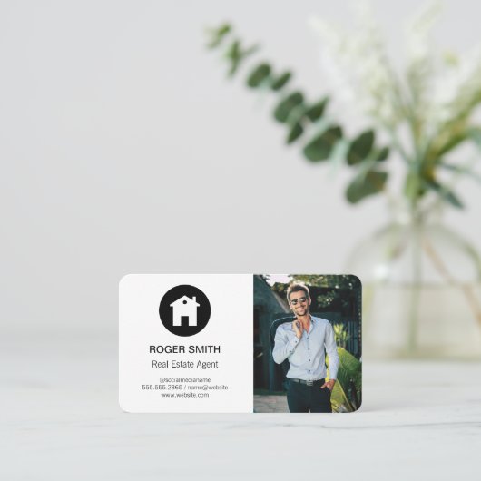 Real Estate Agent | Klassiek Visitekaartje (Staand voorkant)