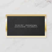 Real Estate Agent | Leder | Goud metallisch Lijst Visitekaartje (Achterkant)