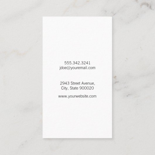 Real Estate Agent | Leder | Marmer Visitekaartje (Achterkant)