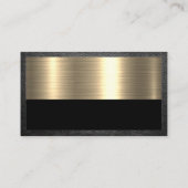 Real Estate Agent | Leder van metallisch goud Visitekaartje (Achterkant)