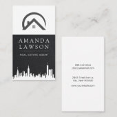 Real Estate Agent | Lederen Lux Executive Visitekaartje (Voorkant / Achterkant)