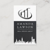 Real Estate Agent | Lederen Lux Executive Visitekaartje (Voorkant)