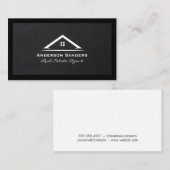 Real Estate Agent | Lederen van de Lux Executive Visitekaartje (Voorkant / Achterkant)