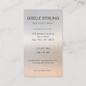 Real Estate Agent Luxury Metallic Photo  Visitekaartje (Achterkant)