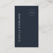 Real Estate Agent Luxury Navy Blue Elegant Modern Visitekaartje (Voorkant)