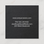 Real Estate Agent | Marmer | Eigendomsbeheer Vierkante Visitekaartje (Achterkant)