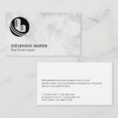Real Estate Agent | Marmer | Eigendomspictogram Visitekaartje (Voorkant / Achterkant)