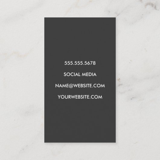 Real Estate Agent | Marmer | Thuis- en boompictogr Afsprakenkaartje (Achterkant)