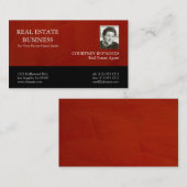 Real Estate Agent Marsala Crimson Visitekaartjes (Voorkant / Achterkant)
