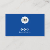 Real Estate Agent met Foto Midnight Blue Visitekaartje (Achterkant)