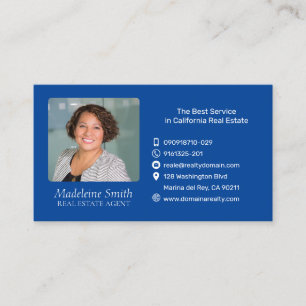 Real Estate Agent met Foto Midnight Blue Visitekaartje