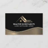 Real Estate Agent | Metaalgolf Visitekaartje (Voorkant)