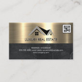 Real Estate Agent | Metaalgoud | QR-code Visitekaartje (Voorkant)