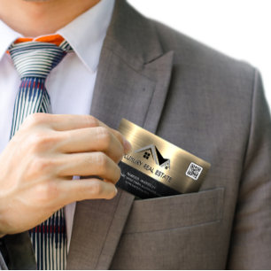 Real Estate Agent   Metaalgoud   QR-code Visitekaartje