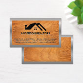 Real Estate Agent | Metaalgrenshout Visitekaartje (Bureau)