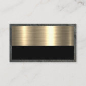 Real Estate Agent | Metallic Gold marble Slate Visitekaartje (Achterkant)
